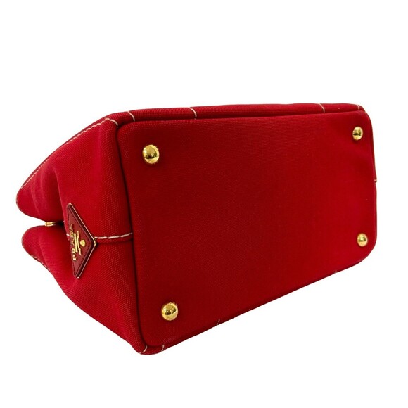 PRADA Red Canvas Shoulder Bag - Picture 7 of 10